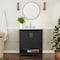 Flash Furniture Vega 30 Inch Vanity w/Sink Combo, Storage Cabinet w/Soft Close Doors and Open Shelf, Black FS-VEGA30-BK-GG - alternate 1